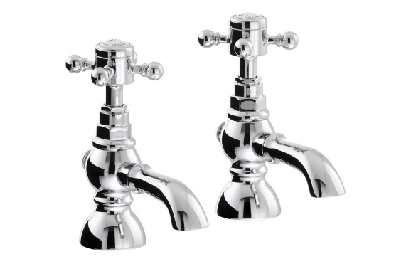 Abode Sentiment Basin Pillar Taps - Chrome