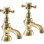 Abode Sentiment Basin Pillar Taps - Brushed Brass