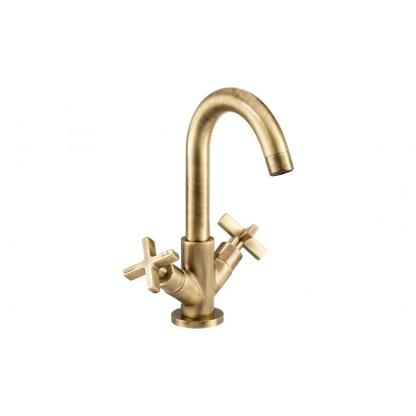 Abode Serenitie Basin Mixer - Antique Brass Bathroom Taps