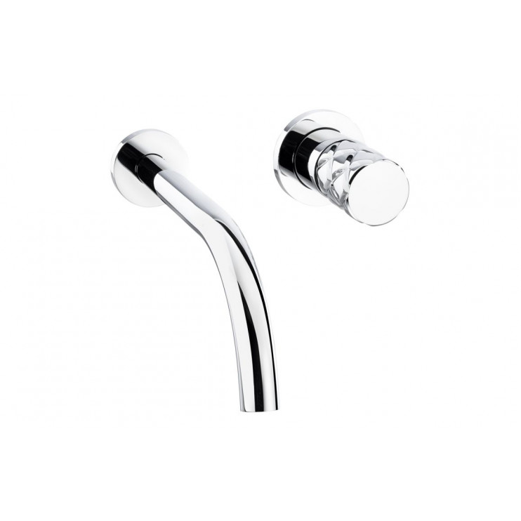 Abode Kite Wall Mounted Basin Mixer - Chrome Bathroom Taps