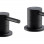 Abode Harmonie Round Bath Filler Panel Valves (Pair) - Matt Black Bathroom Taps