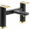 Abode Levarto Deck Mounted Bath Filler - Matt Black & Brass