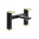 Abode Levarto Deck Mounted Bath Filler - Matt Black & Brass Abode Levarto Deck Mounted Bath Filler - Matt Black & Brass