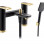 Abode Levarto Deck Mounted Bath Shower Mixer - Matt Black & Brass