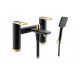 Abode Levarto Deck Mounted Bath Shower Mixer - Matt Black & Brass Abode Levarto Deck Mounted Bath Shower Mixer - Matt Black & Brass
