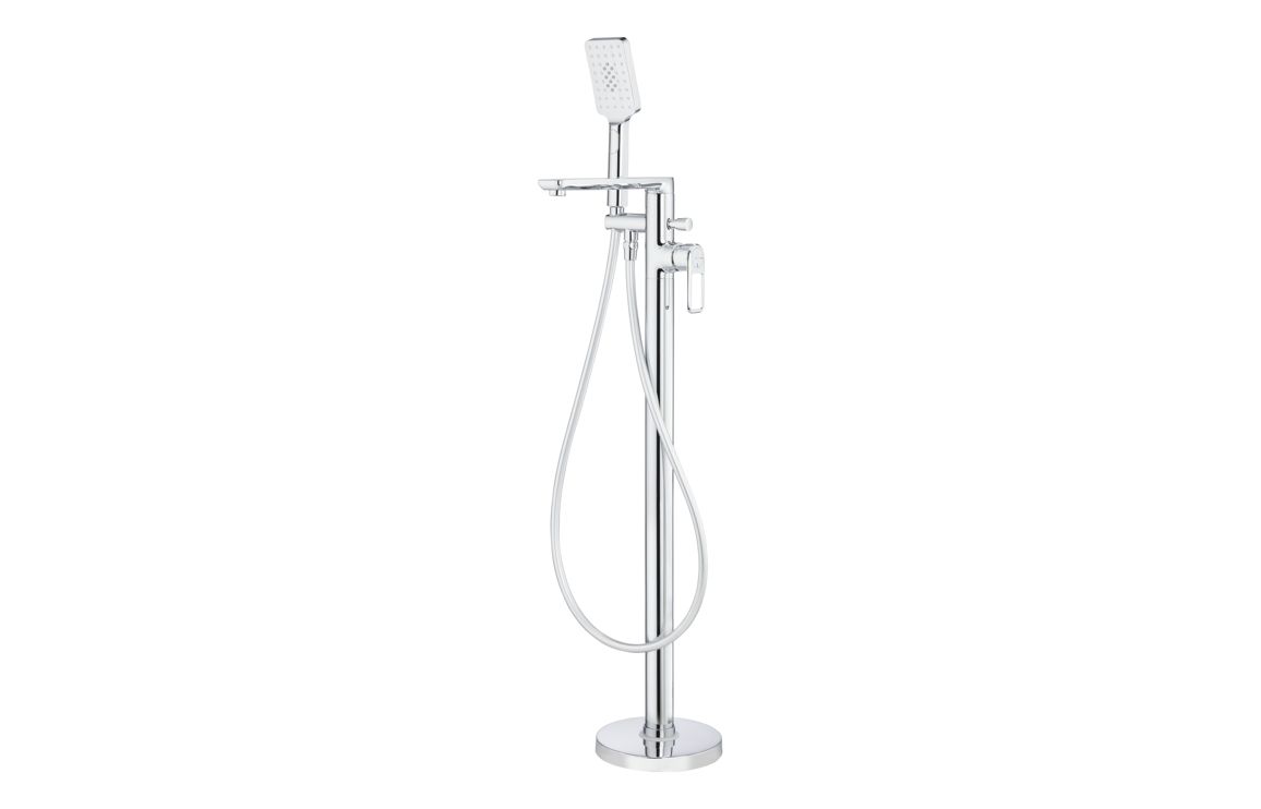 Abode Levarto Floor Standing Bath Shower Mixer - Chrome