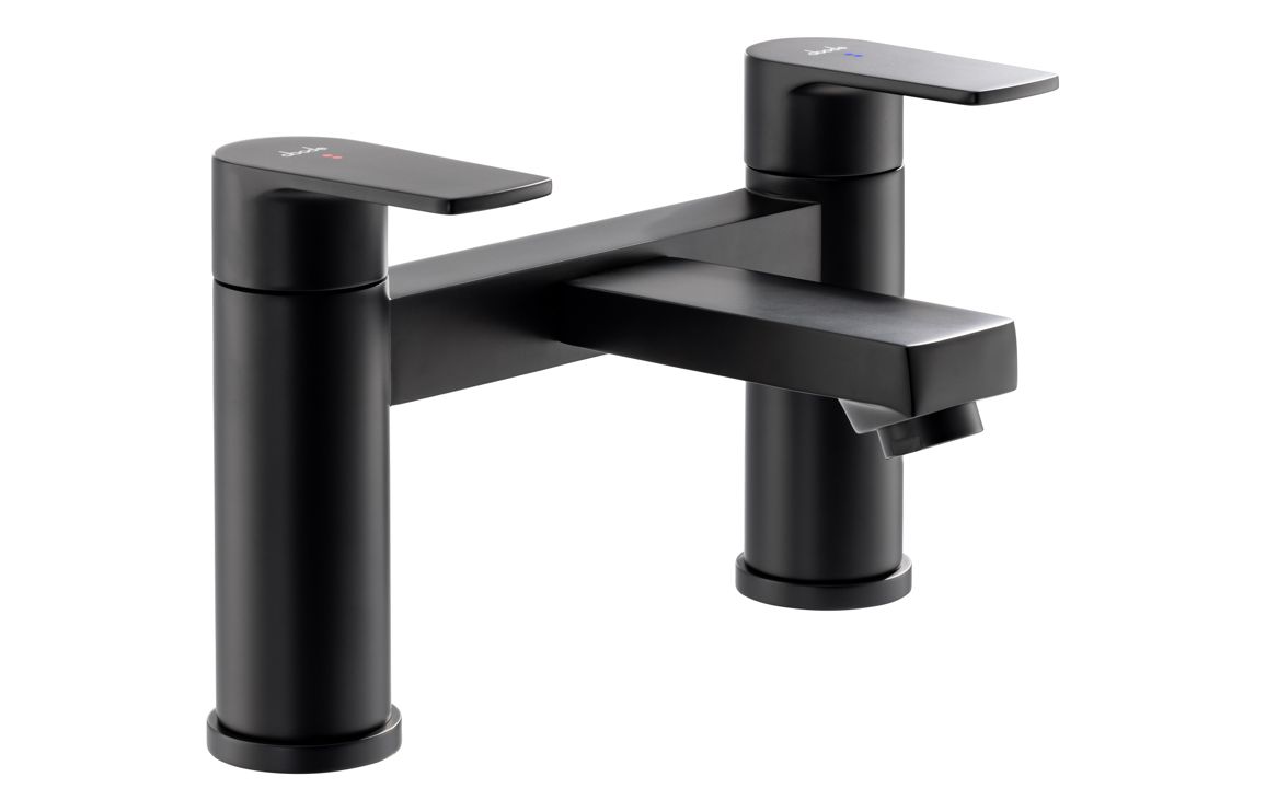 Abode Aquip Deck Mounted Bath Filler - Matt Black
