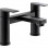 Abode Aquip Deck Mounted Bath Filler - Matt Black Bathroom Taps