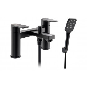 Abode Aquip Deck Mounted Bath Shower Mixer - Matt Black