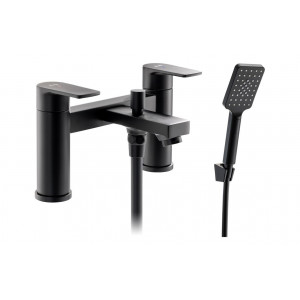 Abode Aquip Deck Mounted Bath Shower Mixer - Matt Black