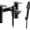 Abode Aquip Deck Mounted Bath Shower Mixer - Matt Black Bathroom Taps