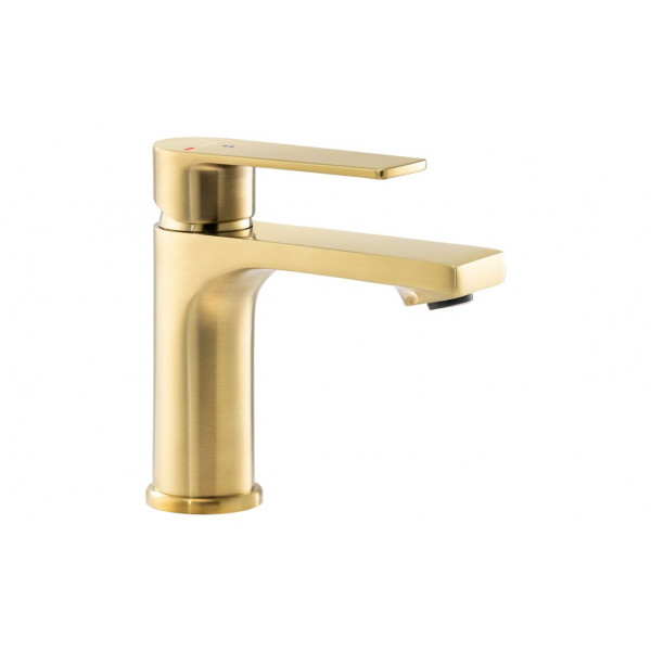 Abode Aquip Basin Mixer - Brushed Brass Bathroom Taps