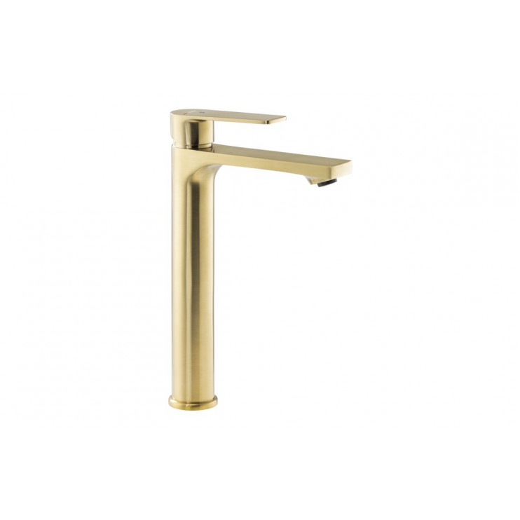 Abode Aquip Tall Basin Mixer - Brushed Brass