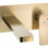 Abode Aquip Wall Mounted Basin / Bath Mixer - Brushed Brass Bathroom Taps