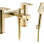 Abode Aquip Deck Mounted Bath Shower Mixer - Brushed Brass Bathroom Taps