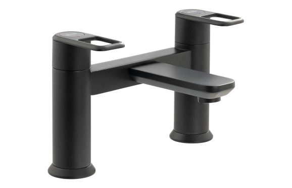 Abode Levarto Deck Mounted Bath Filler - Matt Black