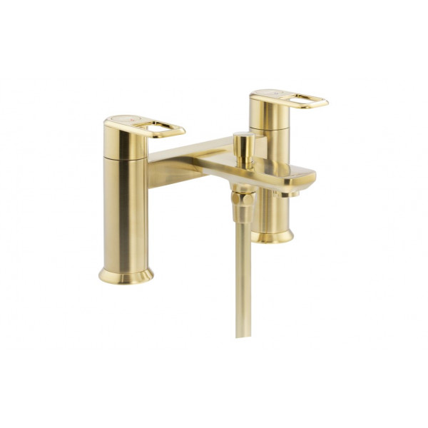 Abode Levarto Deck Mounted Bath Shower Mixer - Brushed Brass