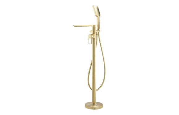 Abode Levarto Floor Standing Bath Shower Mixer - Brushed Brass