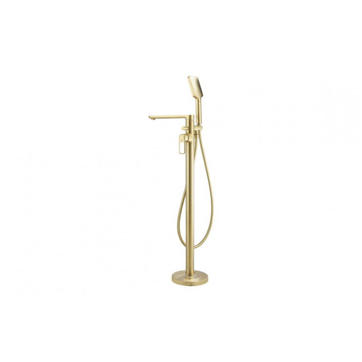 Abode Levarto Floor Standing Bath Shower Mixer - Brushed Brass