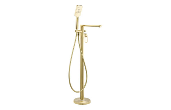 Abode Levarto Floor Standing Bath Shower Mixer - Brushed Brass