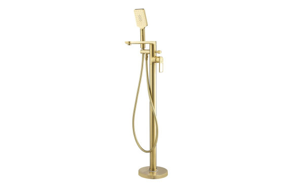 Abode Levarto Floor Standing Bath Shower Mixer - Brushed Brass