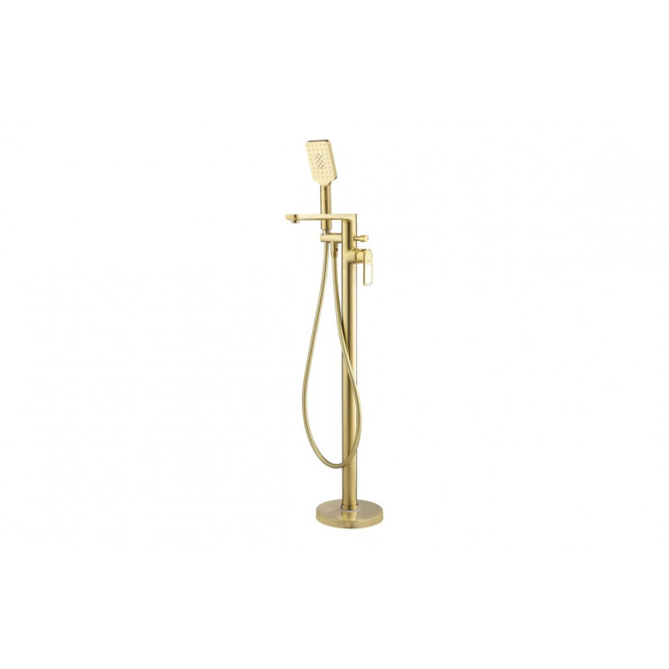Abode Levarto Floor Standing Bath Shower Mixer - Brushed Brass