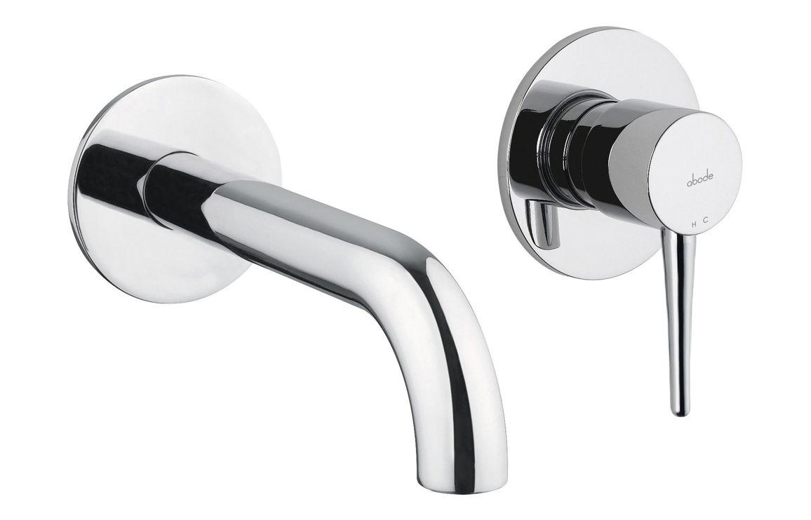 Abode Chao Wall Mounted 2-Hole Bath Mixer - Chrome