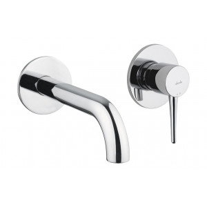 Abode Chao Wall Mounted 2-Hole Bath Mixer - Chrome