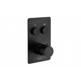 Abode Uno Concealed Push Button Shower (2 Exit) - Matt Black