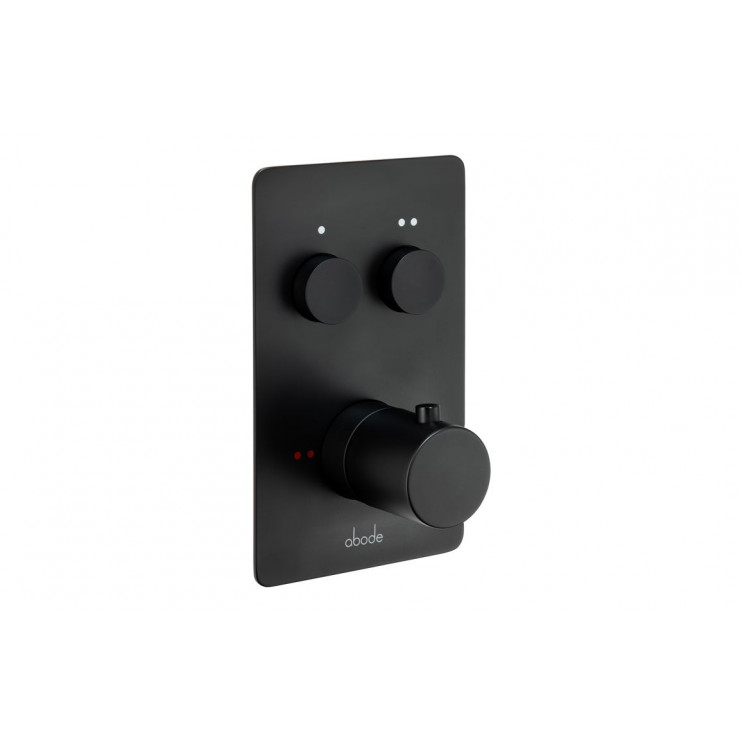Abode Uno Concealed Push Button Shower (2 Exit) - Matt Black