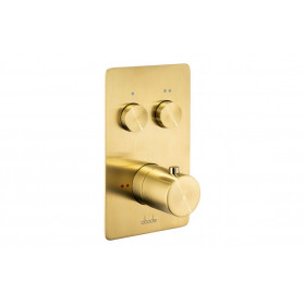 Abode Uno Concealed Push Button Shower (2 Exit) - Brushed Brass