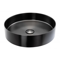 Abode Iox 375mm Round Steel Basin - PVD Black
