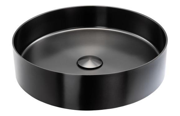 Abode Iox 375mm Round Steel Basin - PVD Black Abode Iox 375mm Round Steel Basin - PVD Black