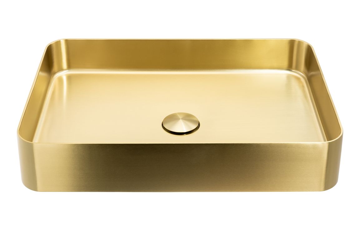 Abode Iox 500x350mm Tablet Steel Basin - PVD Brass