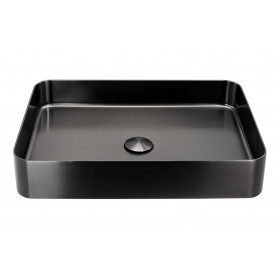 Abode Iox 500x350mm Tablet Steel Basin - PVD Black Abode Iox 500x350mm Tablet Steel Basin - PVD Black