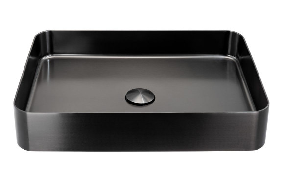 Abode Iox 500x350mm Tablet Steel Basin - PVD Black Abode Iox 500x350mm Tablet Steel Basin - PVD Black