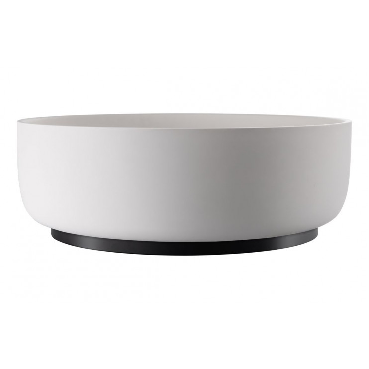 Abode Cava Round Basin Plinth - Matt Black