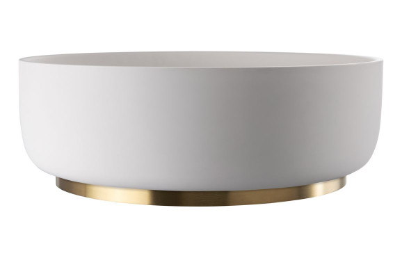 Abode Cava Round Basin Plinth - Brushed Brass Abode Cava Round Basin Plinth - Brushed Brass