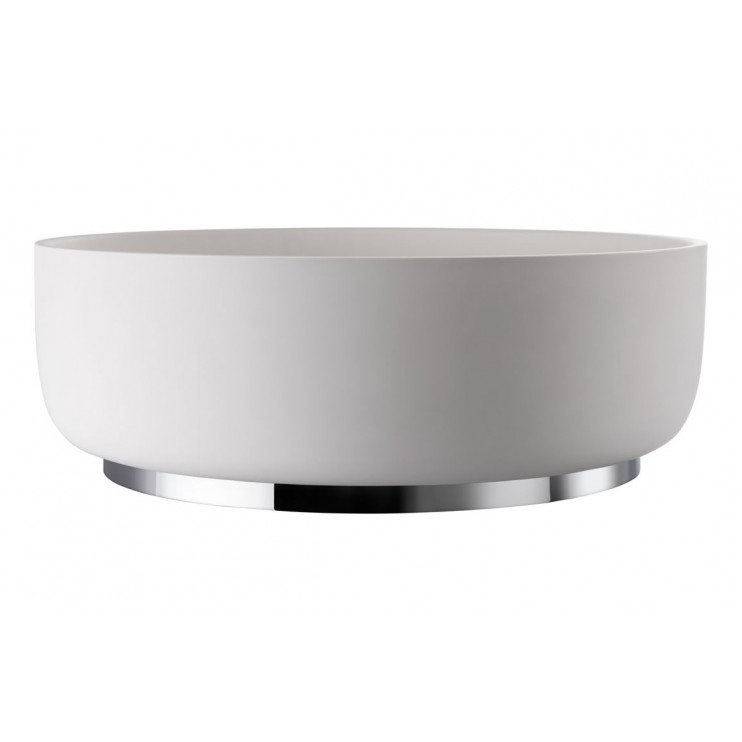 Abode Cava Round Basin Plinth - Chrome