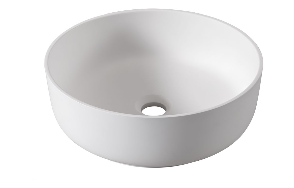Abode Cava 375mm Round Basin - Chalk White Abode Cava 375mm Round Basin - Chalk White