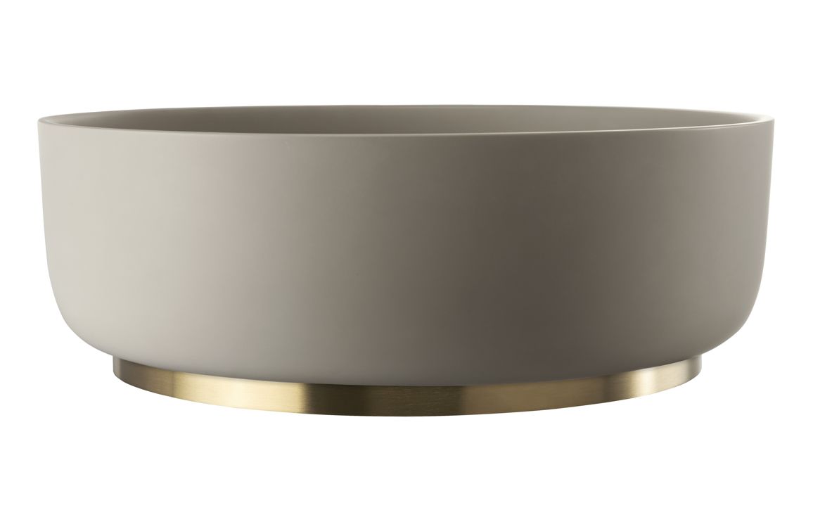Abode Cava Round Basin Plinth - Brushed Brass Abode Cava Round Basin Plinth - Brushed Brass