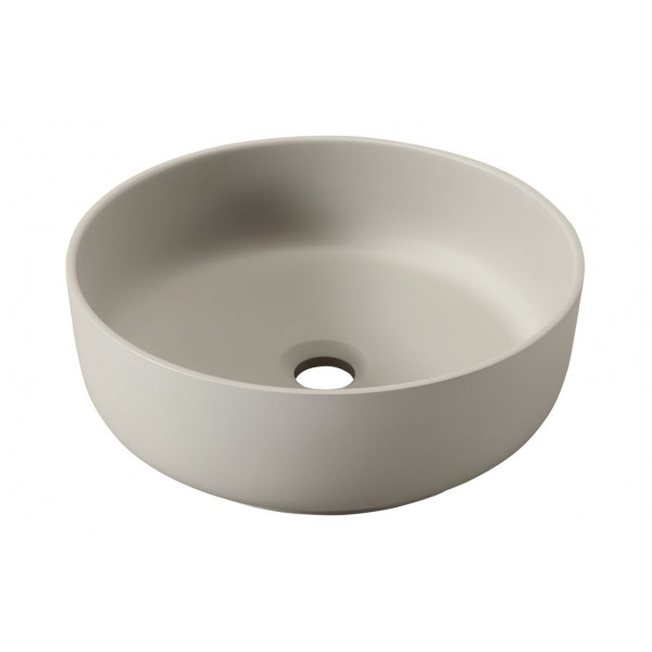 Abode Cava 375mm Round Basin - Pebble Grey