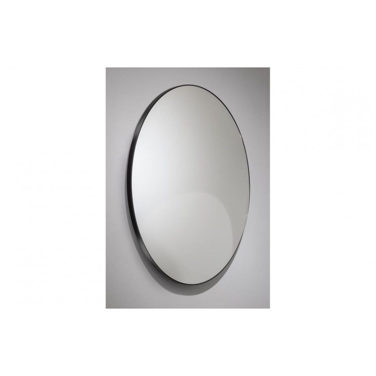 Abode Mayar 600mm Round Mirror - Matt Black