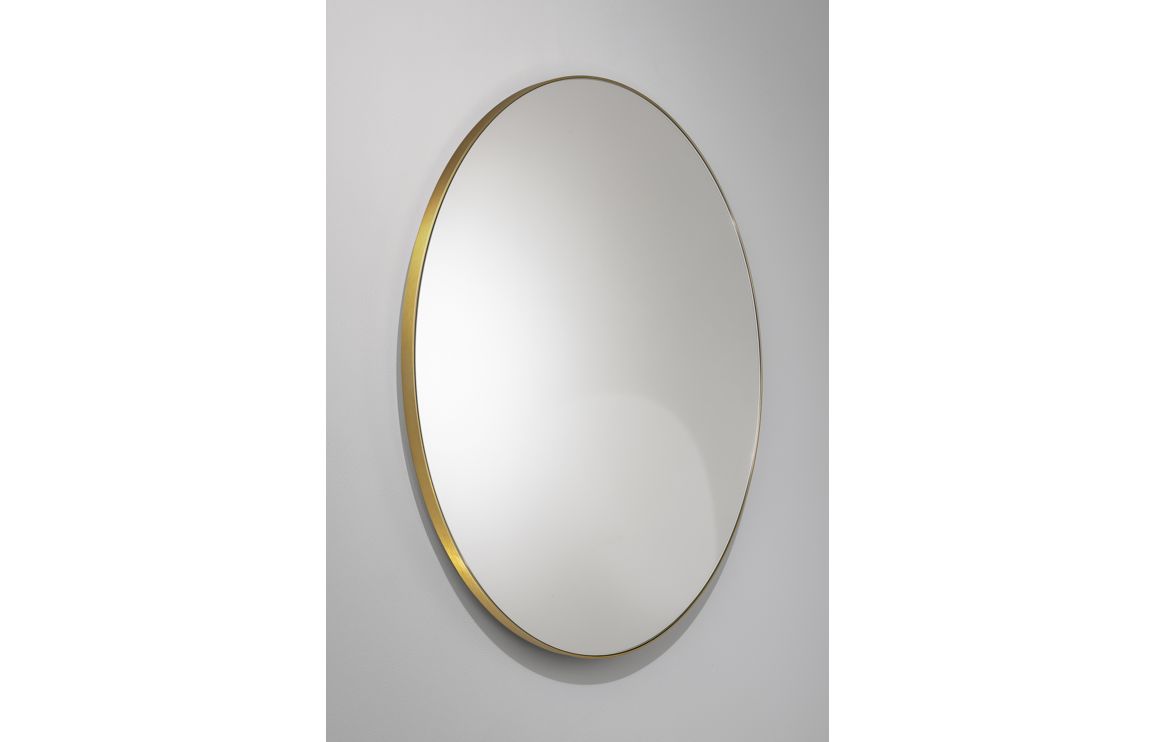 Abode Mayar 600mm Round Mirror - Brushed Brass