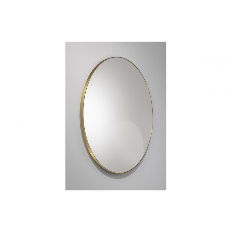 Abode Mayar 600mm Round Mirror - Brushed Brass