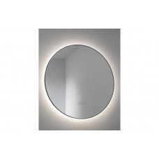 Abode Mayar 600mm Round LED Mirror - Matt Black