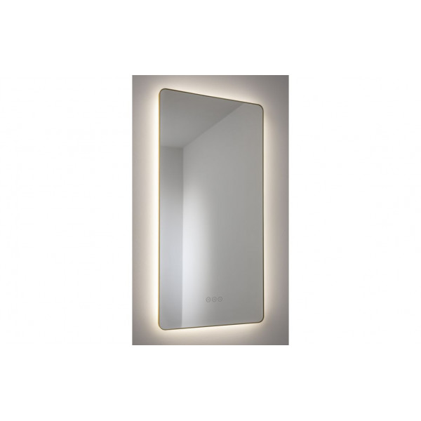 Abode Mayar 450x900mm Tablet LED Mirror - Brushed Brass