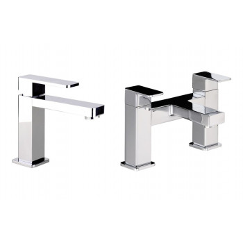Abode Fervour Chrome Bathroom Tap Pack (Basin Mixer & Bath Filler) - Chrome Bathroom Taps Abode Fervour Chrome Bathroom Tap Pack (Basin Mixer & Bath Filler) - Chrome Bathroom Taps