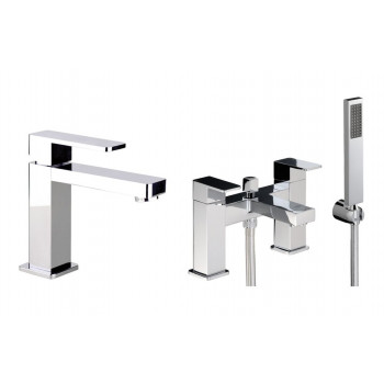 Abode Fervour Chrome Bathroom tap pack (Basin Mixer & Bath/Shower Mixer) - Chrome Abode Fervour Chrome Bathroom tap pack (Basin Mixer & Bath/Shower Mixer) - Chrome