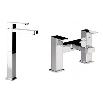 Abode Fervour Bathroom Chrome Tap Pack (Tall Basin Mixer & Bath Filler) - Chrome Abode Fervour Bathroom Chrome Tap Pack (Tall Basin Mixer & Bath Filler) - Chrome